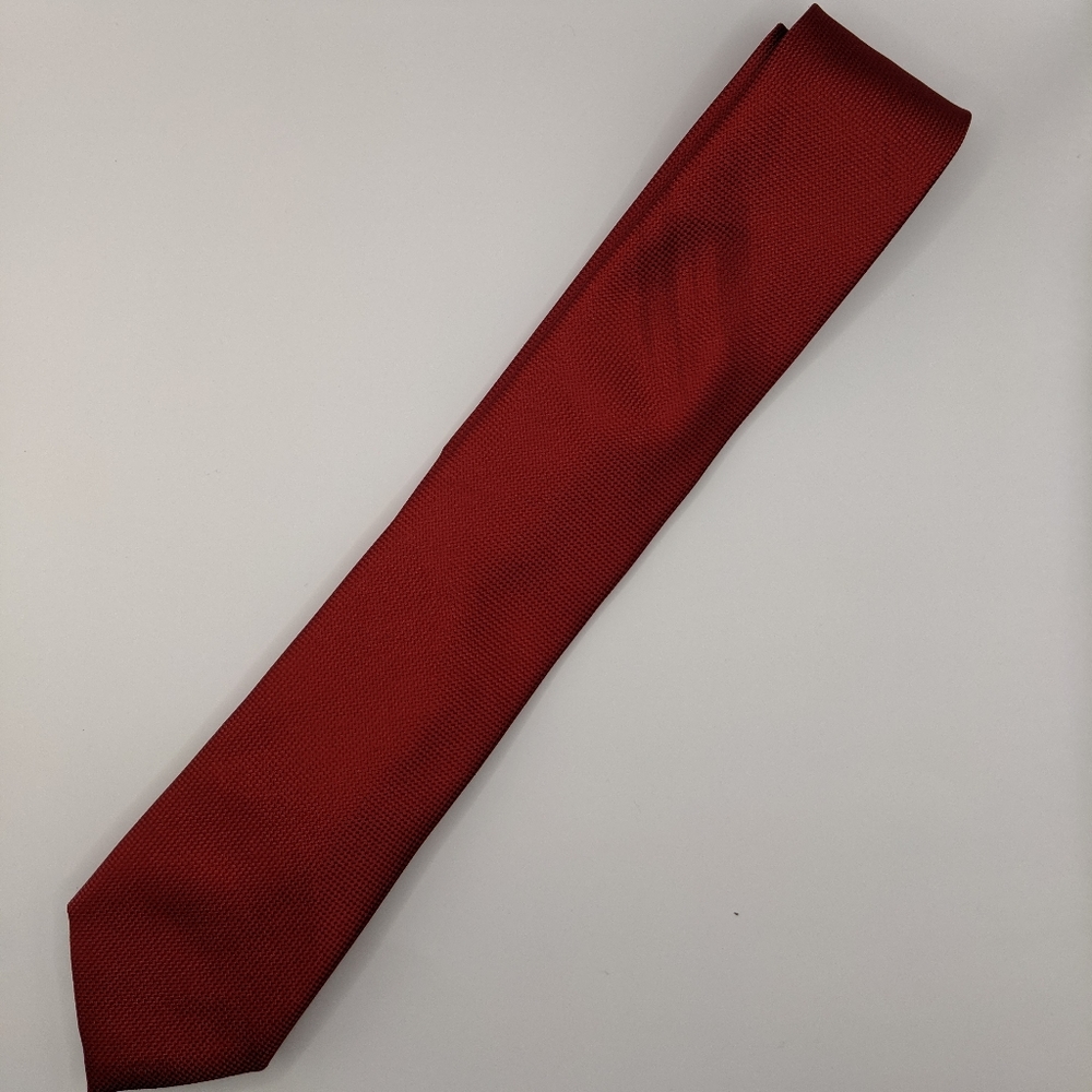 Perry Ellis - Red Woven Pattern Men's Neck Tie